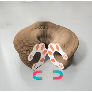 Cat Paw Accordion Scratcher Toy w/ Ball Interactive Cat Scratch Pad NWT